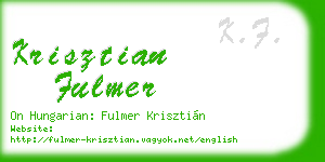 krisztian fulmer business card