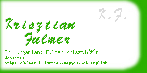 krisztian fulmer business card